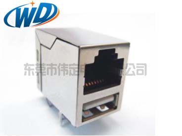 RJ45+單層USB 帶網(wǎng)絡(luò)濾波器線(xiàn)圈 百兆POE功能